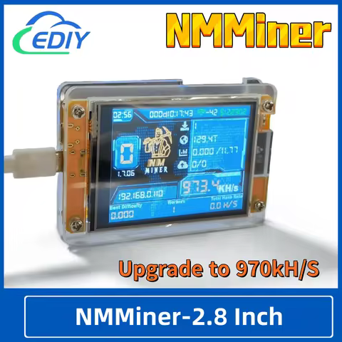 NMMiner NerdMiner CYD Hashrate 960KH/s 2.8 inch Cheap Yello Display Lucky Miner ESP32-2432S028 Crypt