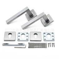 Square Square Door Handle Door Handle 304 Standard Square Tube Flattened Brushed Stainless Steel Eur