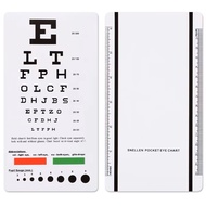 Pocket eye size snellen chart