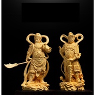 Tượng Hộ Pháp Già Lam Bộ 2 tượng chất liệu gỗ cao cấp (16 cm) - văn phòng phẩm Thanh Phong Shop3