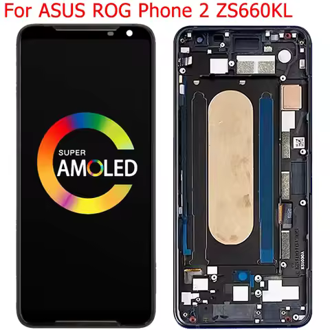 6.59" For ASUS ROG Phone II Phone 2 ZS660KL LCD Display Touch Screen I001DA I001DB I001D Display Scr