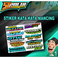 FISHING WORDS STICKERS UV printing cutting car decal sticker decal