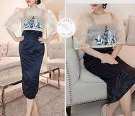 sale MODERN FILIPINIANA HANDPAINTED DRESS FOR WOMEN WITH BOLERO