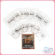 Yoo 12 Pcs Folk Guitar String Acoustic Guitar Strings Powerful and Durable