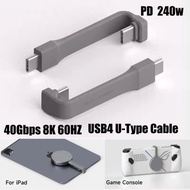 Hot sale USB C Short Cable 40Gbps USB4 Cable PD 240W Fast Charging for SSD iPhone 16 Power Bank USB 