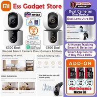 Xiaomi CCTV Smart Camera Dual CAM Edition C300 Dual 3MP 2K I C500 Dual 4MP 2.5K I AI Detection I Nig