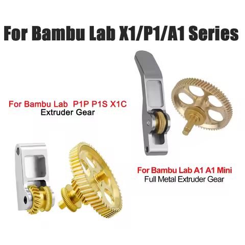 Upgrade Full Metal Extruder Gear For Bambu Lab A1 A1 Mini/Bambu Lab P1P P1S X1C RNC Nano-Coated Hard