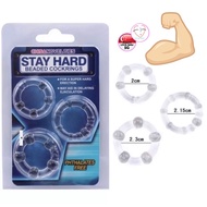 delay ejaculation silicon beaded rings x 3 sizes, different pleasure
