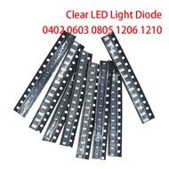 100pcs 0402 0603 0805 1206 1210 smd led Red Yellow Green White Blue light emitting diode Clear LED L