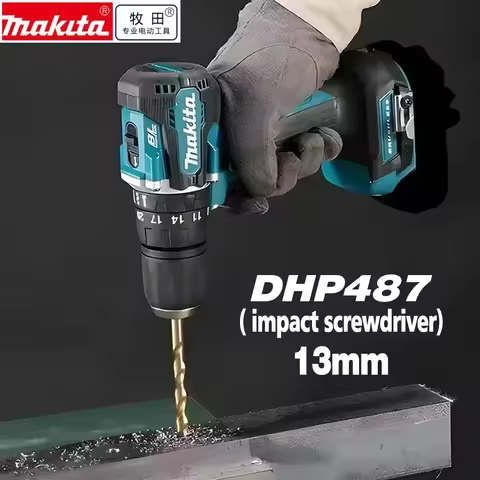 Makita DHP487 Impact Screwdriver Multifunctional Cordless Drill Power Tool Torque Setting 2 Gear Spe