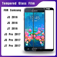 9D Tempered Glass Film Samsung Galaxy J3 J5 J7 Pro 2016 2017 Full Cover,Full Glue