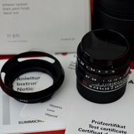 Leica 徠卡Summicron-M 35mm F2 ASPH - Black Paint / 11611, full packing