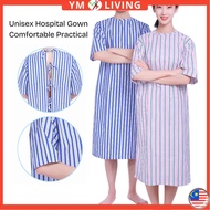 Hospital Gown Patient Clothes Men Women Long Nursing Wear Bedridden Elderly Fracture