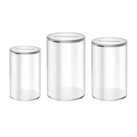 Fashion Acrylic Piggy Bank Clear Large Capacity Money Saving Box Birthday Gift Coin Container for Ad