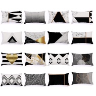 Pillow case30×50.Black white Cushion cover,Home Decoration sofa cushion pillow cover,Lumbar pillow c