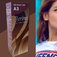 Hot Berina A3 Maroon Color Hair Dye A3 Red Brown Cream