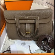 有購證🩷 halzan25 大象灰金扣 手提單肩斜挎包 哈喇子包 Z刻 大全套有發票