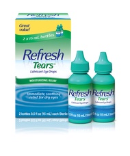 Refresh Tears, Lubricant Eye Drops, 2 Bottles .5 fl oz (15 ml)