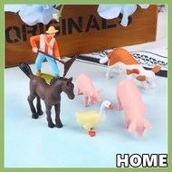 ALLGOODS Figurines Sheep Goat Home Decor Animal Model Crafts Farmland Worker Fairy Garden Ornaments