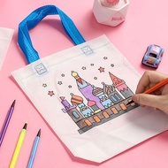 Children ' s DIY Environmental Protection Doodle Bag Bag Children ' s Kindergarten Hand - Made Coloring Painting Material Puzzle Coloring （randomly delivery)