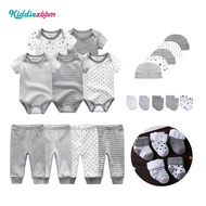 Kiddiezoom 5PCS baby clothes+4set pants+5set hat and gloves +gift socks new style boys baby clothes 