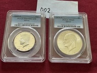 2005 s 1971 s  年 美國政府發行 甘迺迪精鑄銀哦幣，艾森豪威爾銀幣  美國 登月鷹 ，這項賣品一共兩個，價錢是兩個一齊出去的價錢，不單買的，PCGS PR69 MS65 ,002