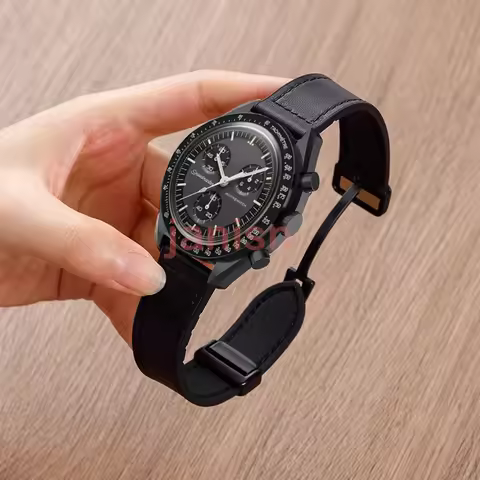 For Omega X Swatch Joint MoonSwatch Strap Magnetic Bracelet Vintage Band For MoonSwatch Watchband Si