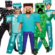 Minecraft Cosplay Costume 【 Kostum Cosplay Minecraft 】 - Diamond Armor & Ender Dragon Set, Polyester