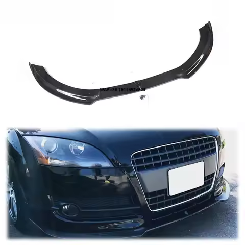 Fit for TT MK2 8J 2-Door 2008-10 Carbon Fiber Front Bumper Lip Chin Spoiler