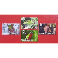 2010 COOK ISLAND WWF Endangered Species Birds Rimatara Lorikeet Vini kuhlii Mint Set of 4v Stamps MN