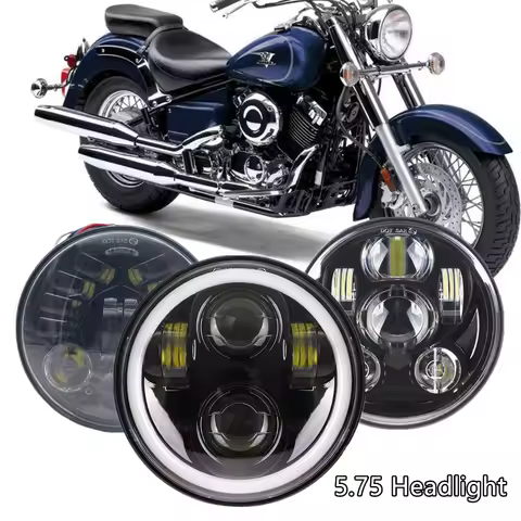 DOT 5-3/4" 5.75 LED Headlight for Yamaha V-Star XVS 650 950 For Motorcycle Bobber Cafe Racer 40W 45W