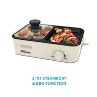 PowerPac PPMC728 2 in 1 Steamboat &amp; BBQ Grill