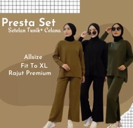 SETELAN WANITA BAHAN RAJUT ATASAN BOXY + CELANA KUL0T NYAMAN DIPAKAI