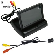 turbobo 43inch LCD 12V Folding Display Car Rear View Backup Reverse Camera Monitor