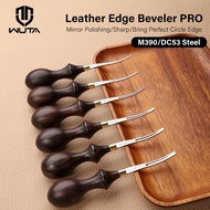 WUTA Leather Edge Beveler Skiver Edger Professional M390 DC53 Die Steel Bevelers Ebony Handle Leathe