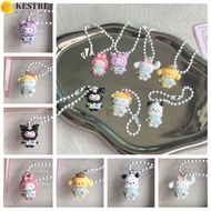 KESTRE Kuromi Keychain, My Melody Pompom Purin Cinnamoroll Pendant, Cartoon Pachacco KT Cat Resin Hanging Accessory