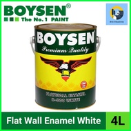 ℗ ⭐ ✟ Boysen Flat Wall Enamel White B-800 4 Liters (Gallon) for Wood and Metal Primer Paint