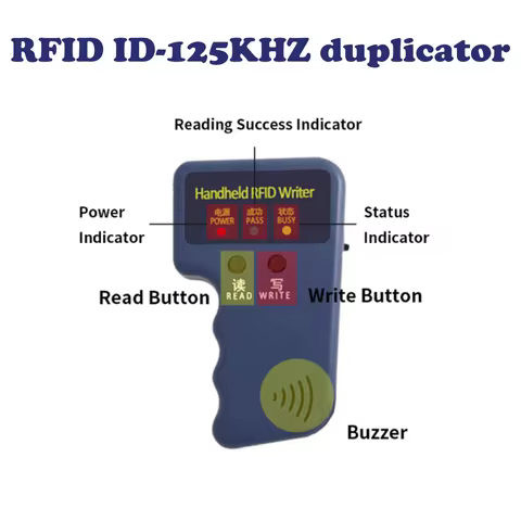New RFID Handheld Copier ID 125KHZ Duplicator Smart Chip Em4305 T5577 5200 Rewritable Read EM4100/TK