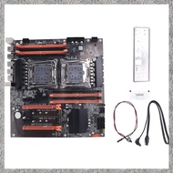 (BIGY) X99 Dual CPU Motherboard+SATA Cable+Switch Cable+Baffle+Thermal Grease LGA 2011 DDR4 Support 