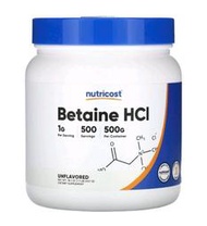 [現貨速發〕🇺🇲Nutricost Betaine 甜菜鹼鹽酸鹽 500克（500份）健身重訓有氧必備好物