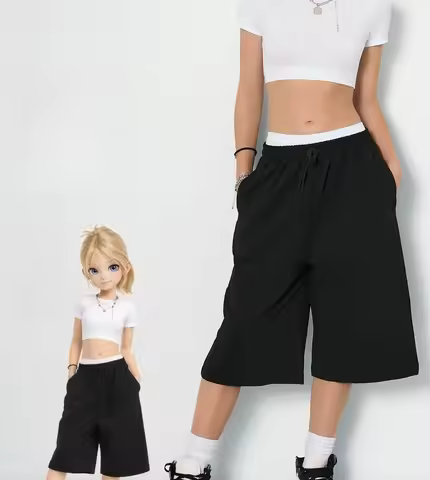 Punk Trendy Sweatpants Shorts Fashion and Sports Jogging Summer Casual Basketball Y2K Harajuku Casua