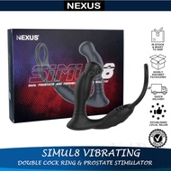 Nexus SIMUL8 Vibrating Double Cock Ring &amp; Prostate Stimulator