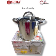 SUPRA Stock Pot 8 Qt Stainless Steel Diameter 22 Cm 7.5 Liters