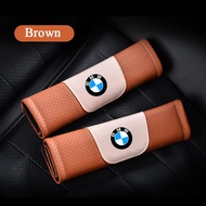 2 PCS Leather Shoulder Pads Car Safety Seat Belt Cover For BMW 1 Series 3 Series 5 Series 7 Series F