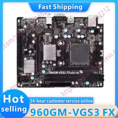 960GM-VGS3 FX AM3/AM3+ Motherboard DDR3 16GB USB2.0 PCI-E 2.0 SATA II VGA Micro ATX
