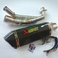 ชุดท่อ MSX125 ท่อแต่ง MSX125SF ท่อ Demon125 +ปลายท่อ AK14 นิ้วเคฟล่า