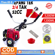 Mesin Potong Rumput 52CC 2600W 2 /4 Tak brush cutter 4 tak Gendong Bensin 90 Portable Brush Cutter