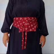 Ankin Selendang Rok jumputan Maron Angking jumputan Obi belt kondangan kemben