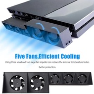 Cooling Fans Cooler USB External Cooler 5 Fan With Automatic Temperature Sensor for PS4/PS4 Pro/PS4 Slim Gaming Console
