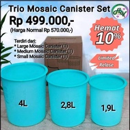 Toples mosaic canister set tupperware